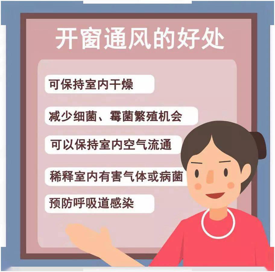 根据天气变化和空气质量,适时开窗通风,保持室内空气流通.