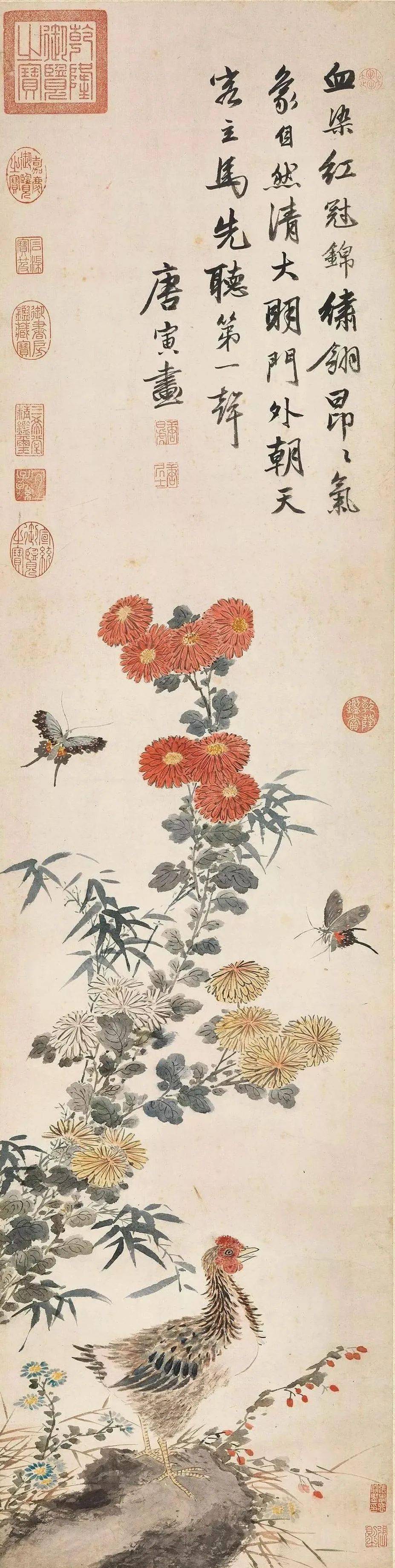 唐伯虎画花鸟欣赏