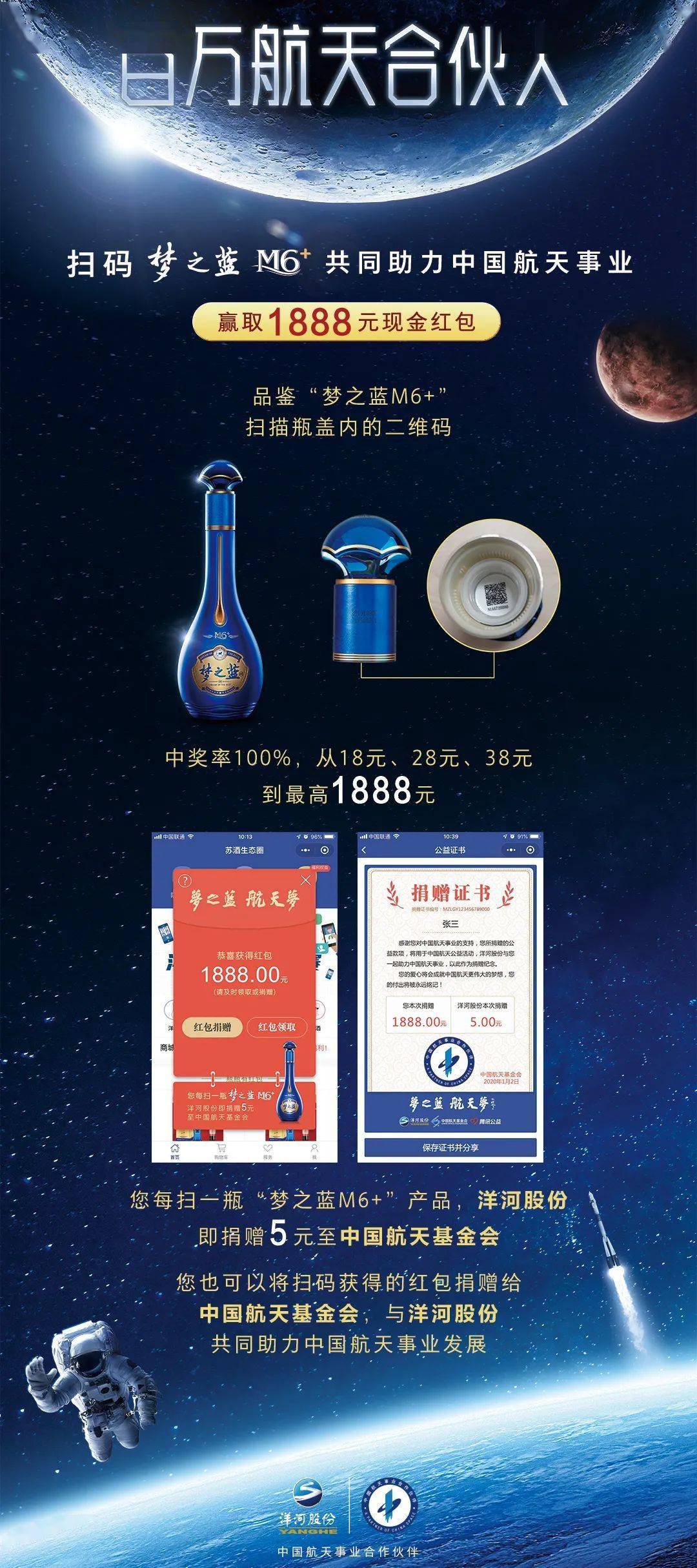 梦之蓝m6 "为老百姓架起了一座桥梁通过"百万航天合伙人计划"让每个人