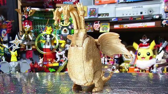 哥斯拉恐龙蛋变形玩具三头进化哥斯拉完全体定格动画演示