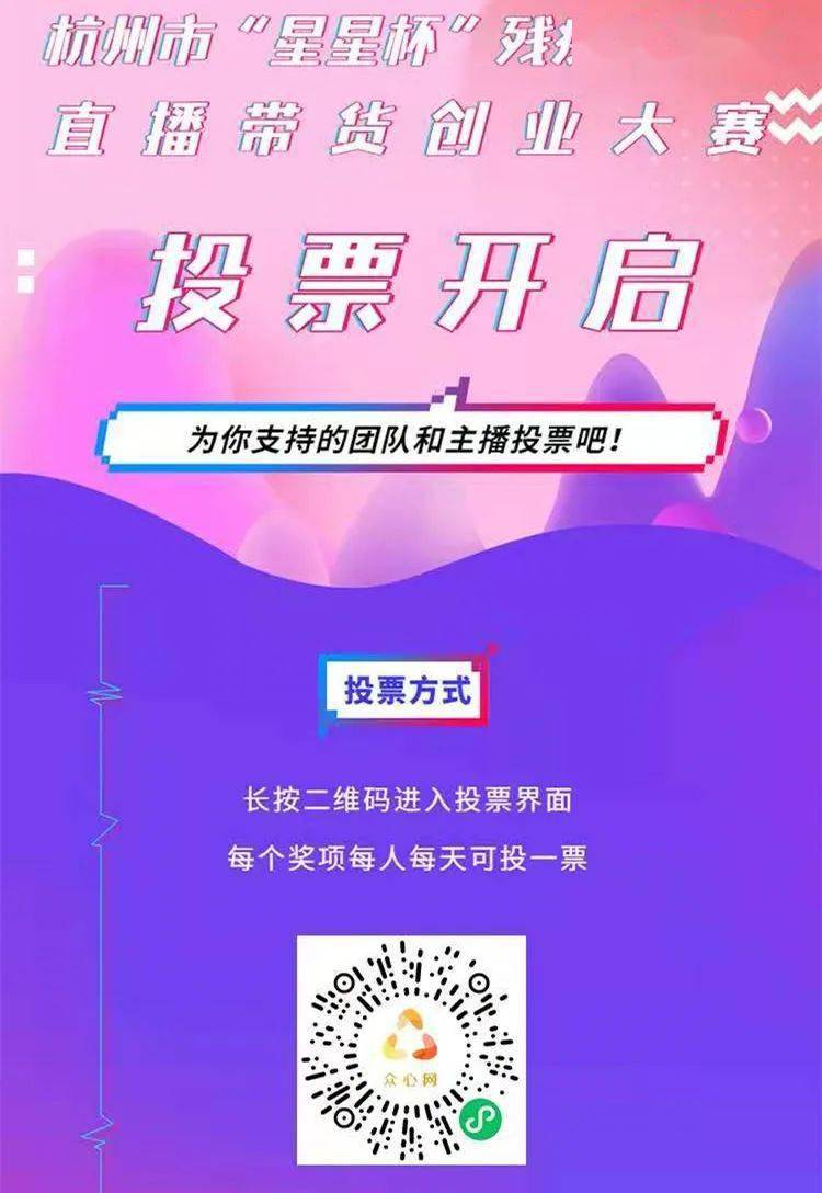 "残疾人之家"直播带货创业大赛投票开启,为余杭区金牛队加油助力!