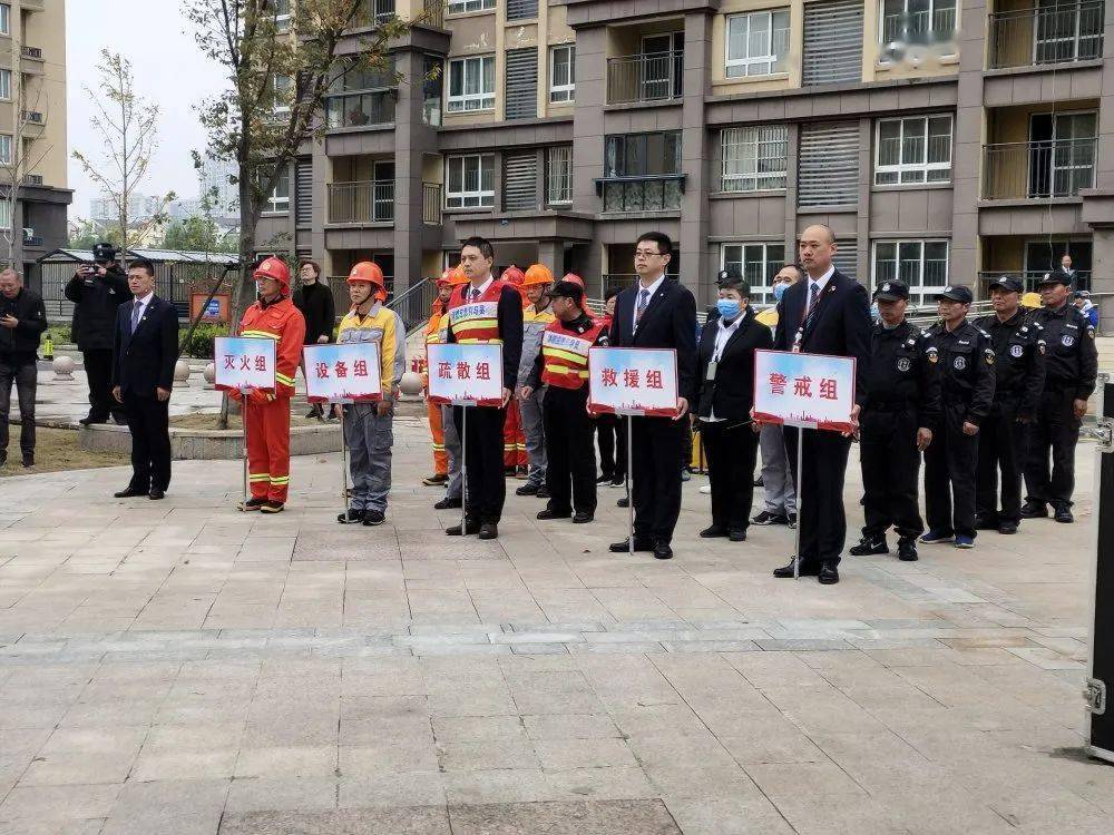 这场高层住宅小区消防应急演练,到位!