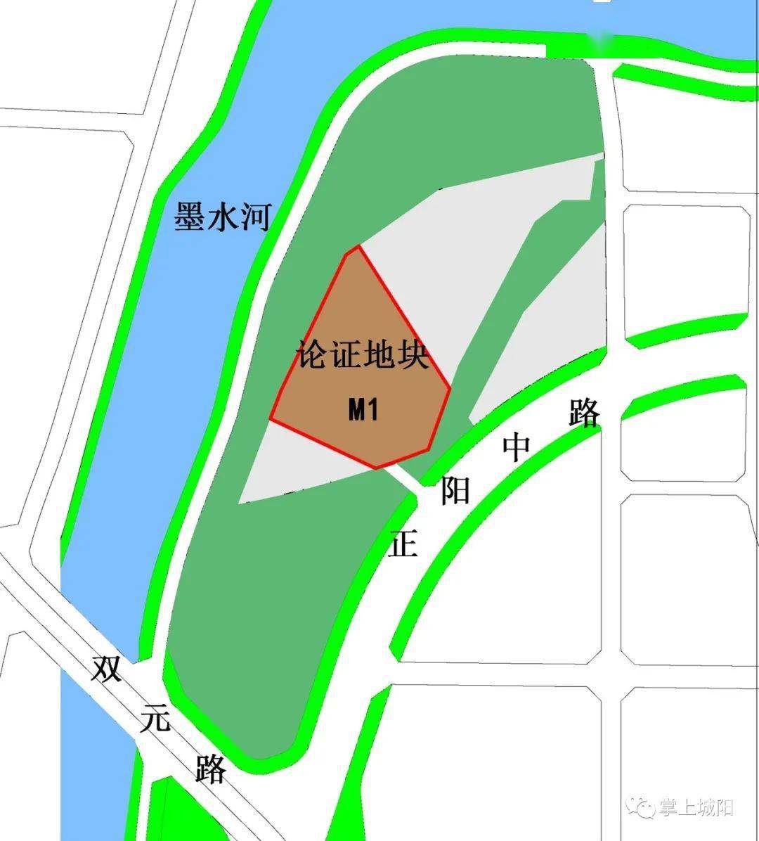 城阳街道墨水河东,正阳中路西,双元路北地块批前公示