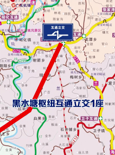 绵广高速扩容路线图图片