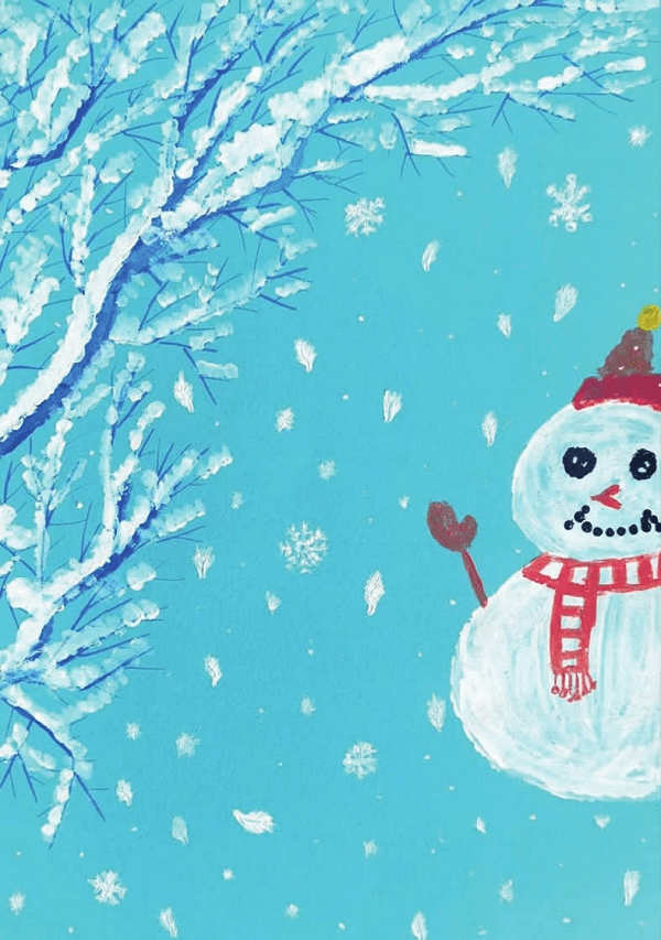 雪季重启!北京中小学生用画笔描绘最美雪景