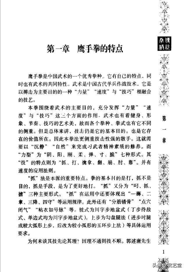 鹰手拳的特点,第一节:精神素质修养及技击法则图文详解