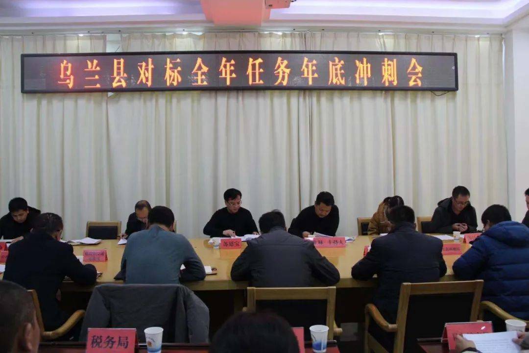 副县长苏廷宝,高海东出席会议,副县长唐生林主持会