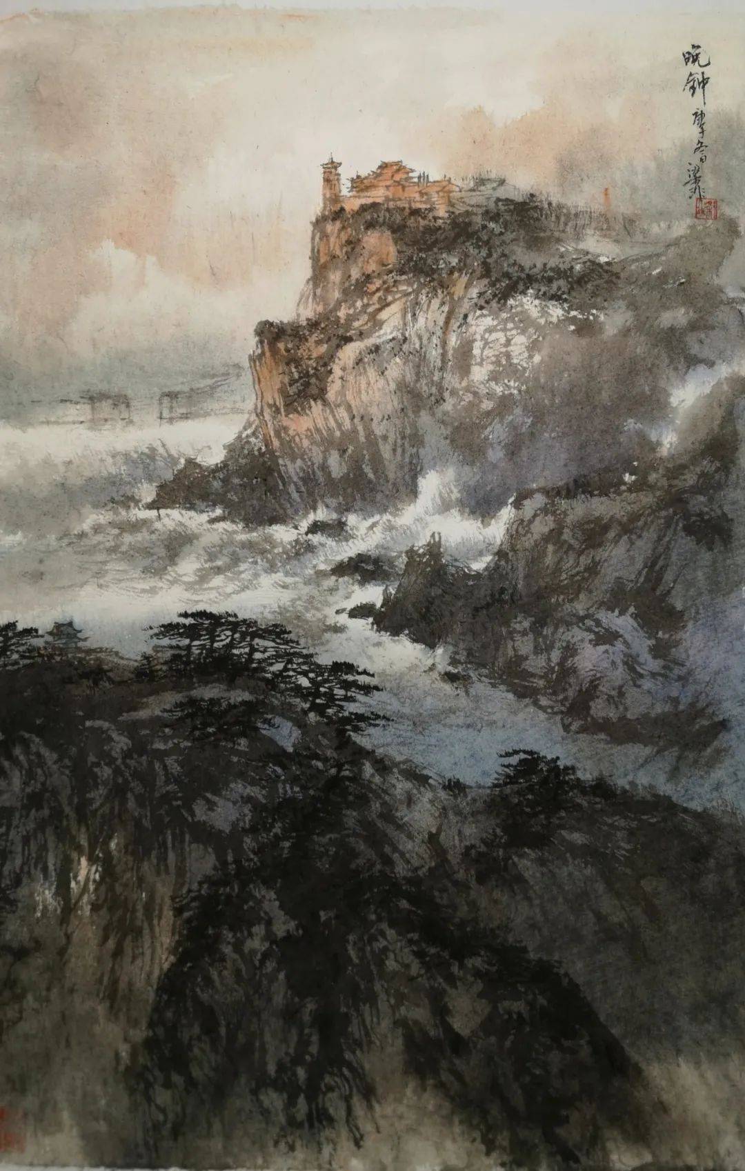 山川激荡化境生象沈国庆粱非中国画联展即将展出