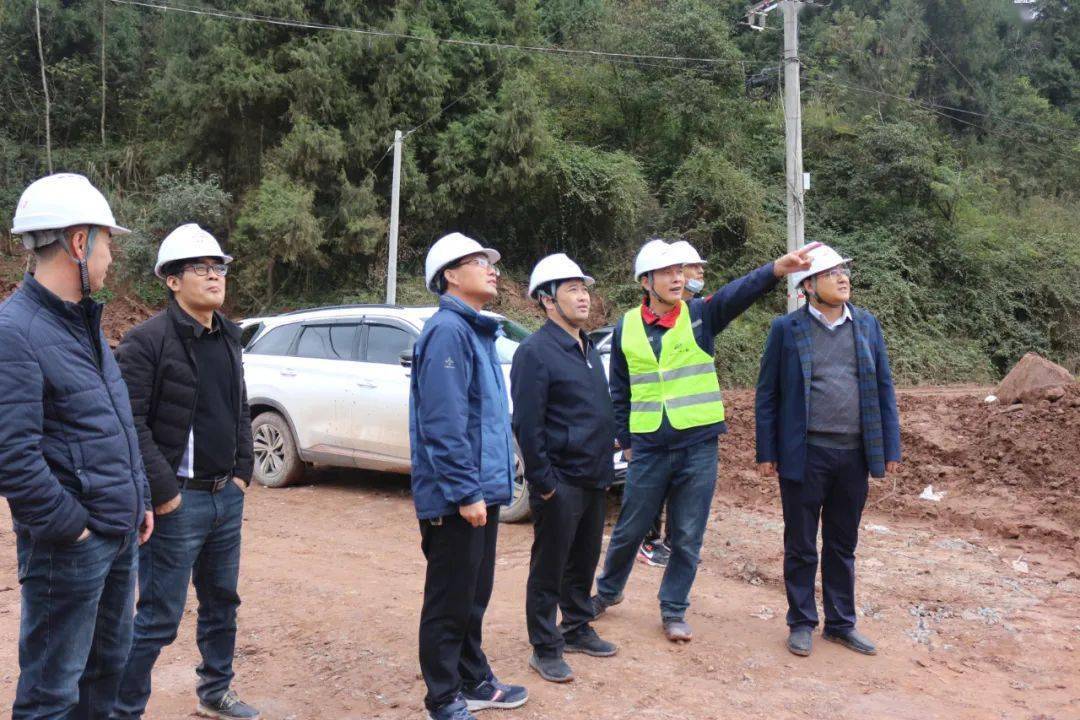 卢长德陪同四川铁投领导到汉巴南项目调研并指导项目工作