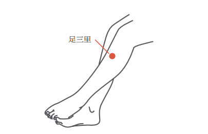 遇到這種情況應刺足陽明經在脛骨前的足三里穴三次,並配合上巨虛,下巨