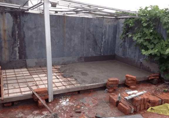 自建楼顶龟池步骤