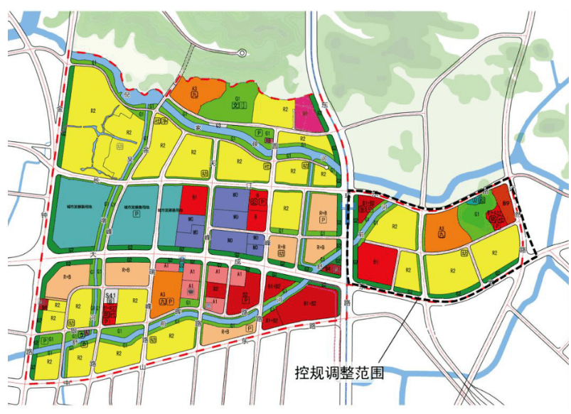 二,调整范围《奉化区岳林街道大成路两侧地段控制性详细规划》于2019