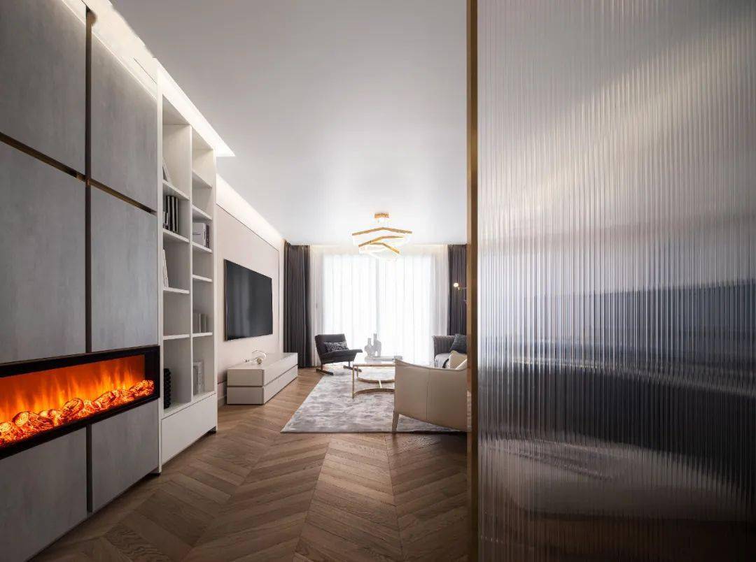 粉白色调长虹玻璃诠释家的优雅skh设计