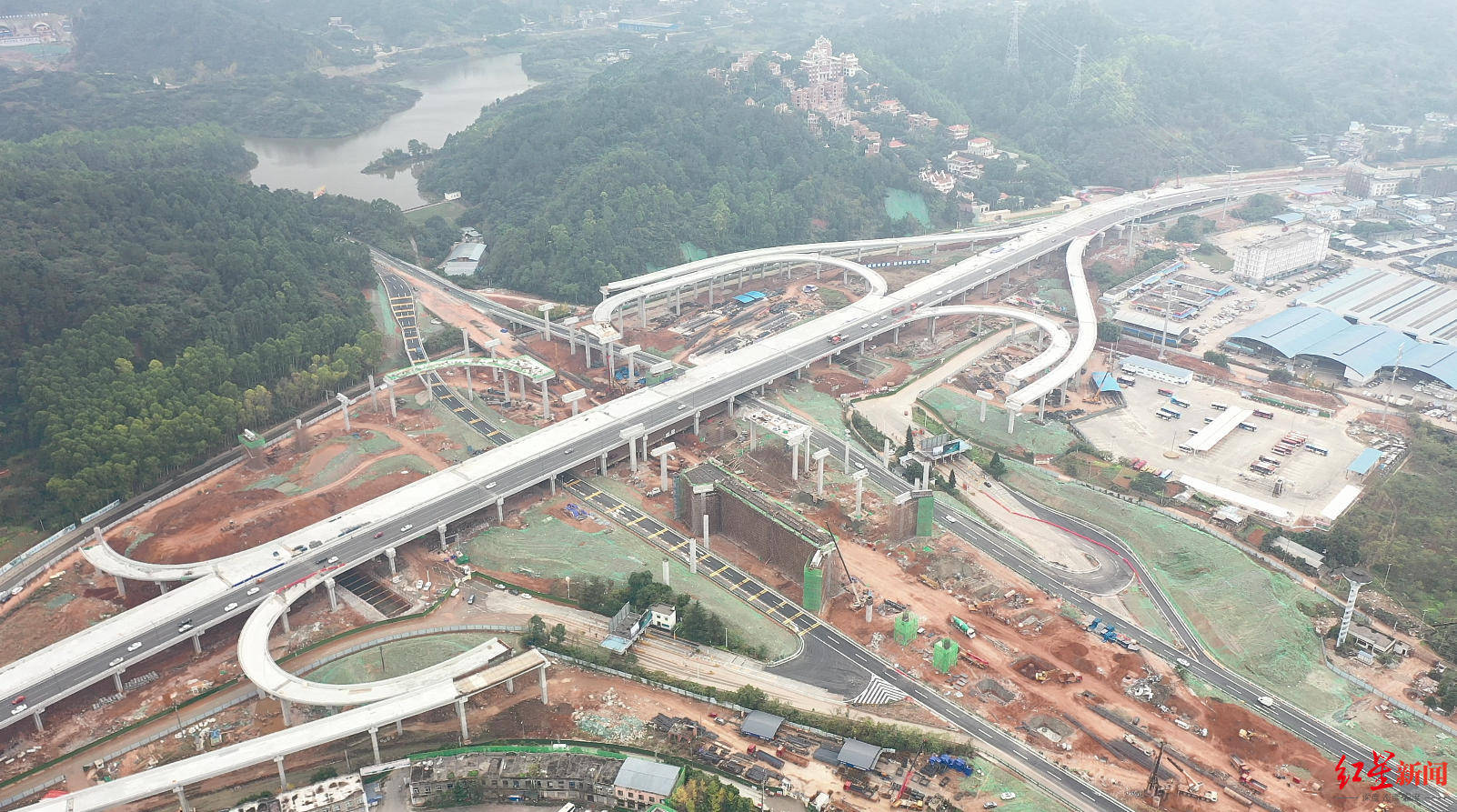 成都东西城市轴线最新进展五环右幅主线高架桥预计年底通车