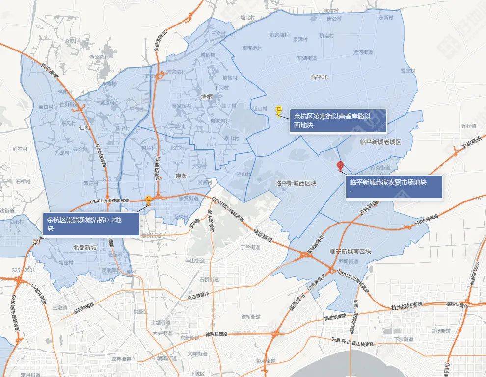 预公告:杭州余杭区崇贤新城,临平北宅地拟出让,总用地面积106.3亩