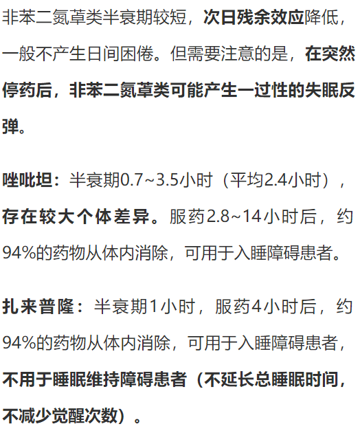 新型催眠藥唑吡坦佐匹克隆和扎來普隆的區別