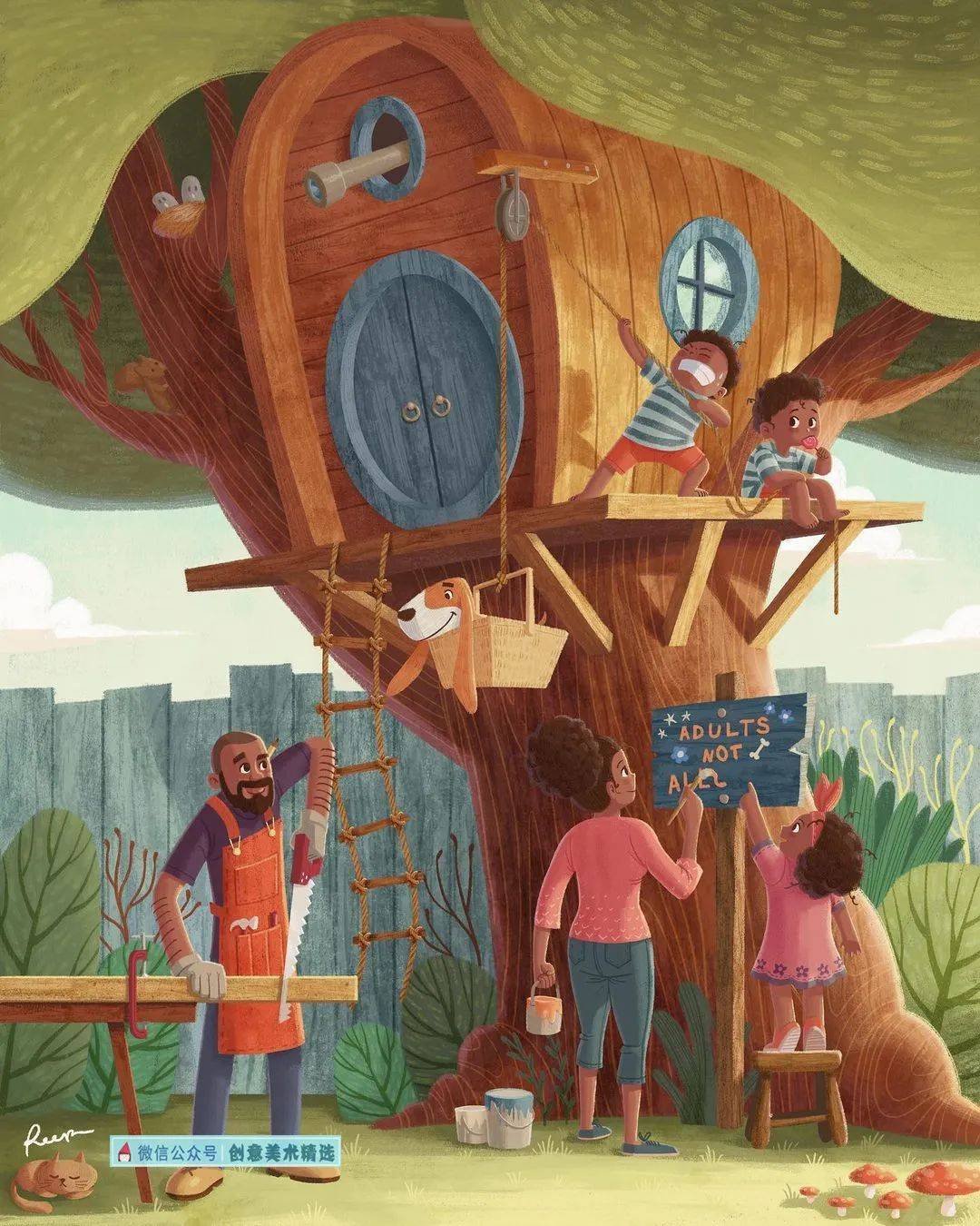 18张配色超美的儿童插画一起走进孩子眼中的童话世界