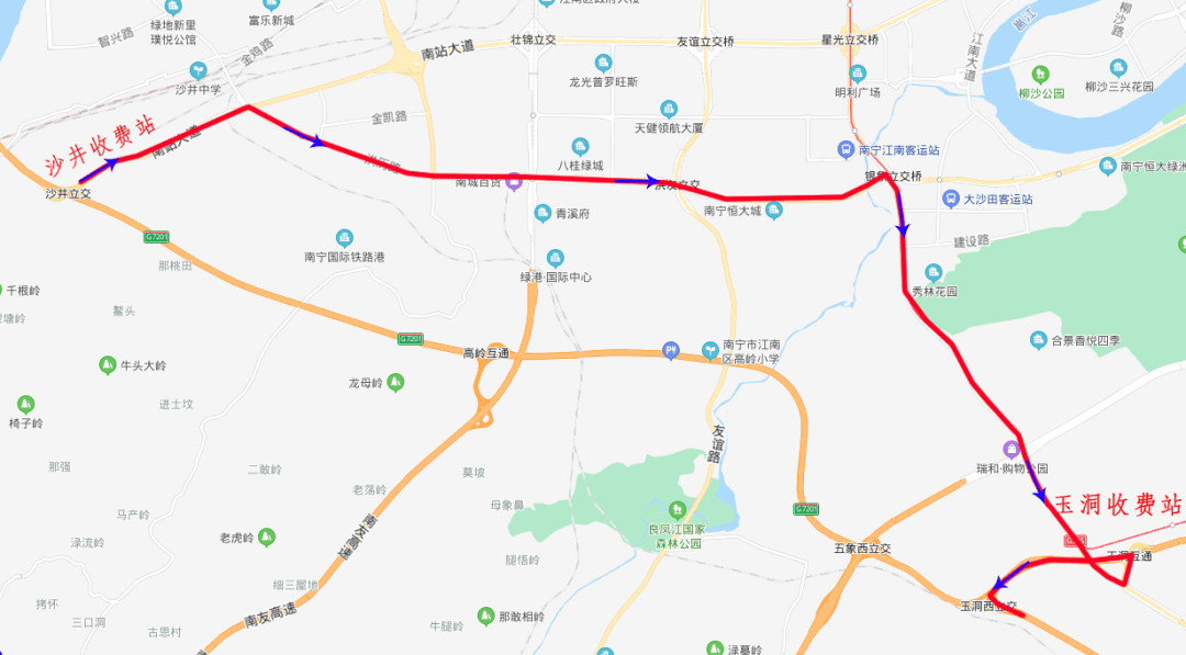 国道357线经广西线路图图片