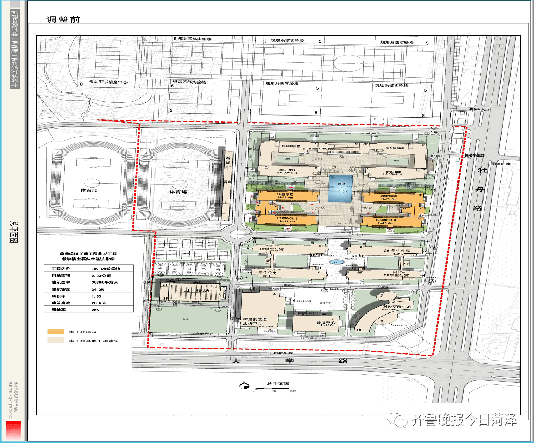 菏泽学院南这个片区规划调整方案公告