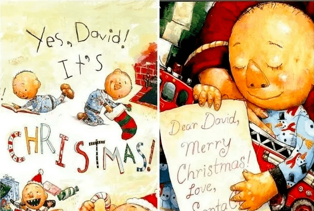 圣诞节到了!dear david, merry christmas!love, santa.