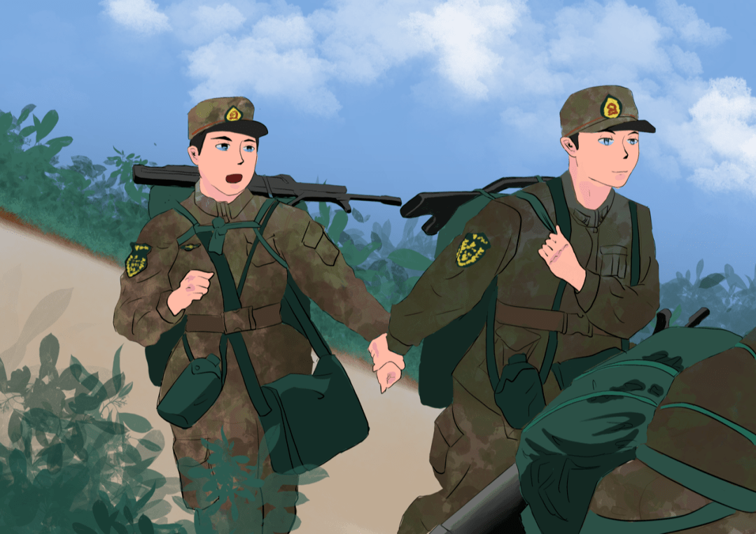 一组精彩漫画带你走进武警新兵拉练现场