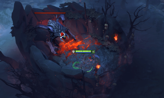 每年圣诞节dota2中的肉山都会带上圣诞帽每年圣诞节期间,dota2中的