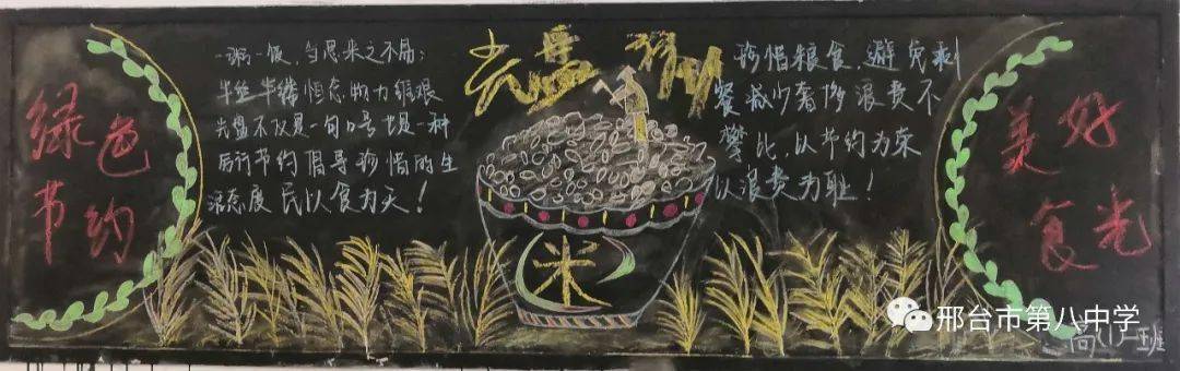 板报展播邢台市第八中学美好食光主题板报优秀作品展示