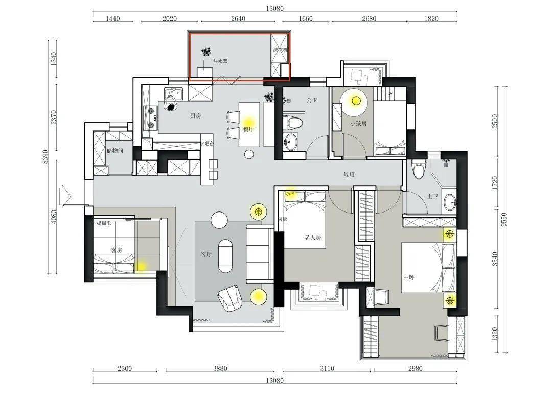 【恒洲软装】110㎡4室2卫大横厅,极致嵌入式 绝美木格栅爽爆了!