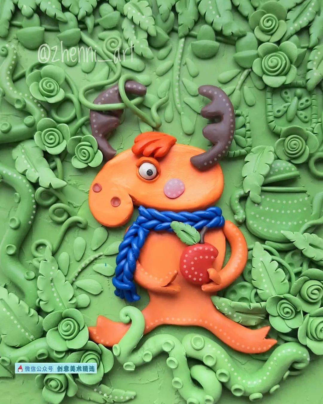 17张构图和配色都很棒的创意粘土画每一张都想让人收藏