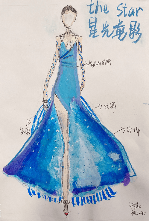 初三年级服装设计作业展 | 霓裳之舞,青春之梦_作品