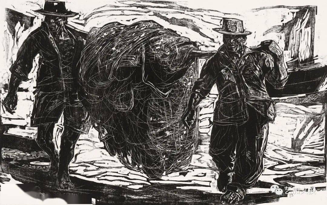 张治华《同舟之八》122×80cm颜克疾《空山我为峰》65×90cm王禹