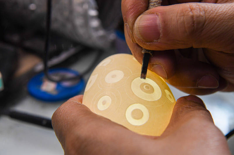 蛋雕恒久远一颗永流传新年的第一枚蛋壳能有多少种玩法