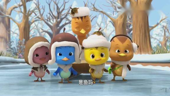 萌鸡小队奔跑吧雪橇他是滑冰高手啊好厉害