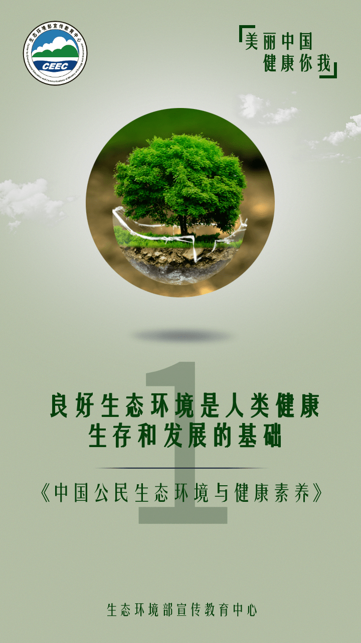 环保小百科 | 《中国公民生态环境与健康素养》:良好生态环境是人类