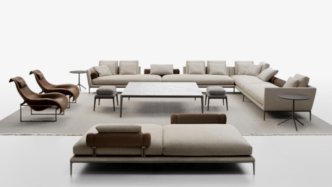 大牌沙发欣赏奉行意式美学高水平制造工艺与现代设计的完美结合