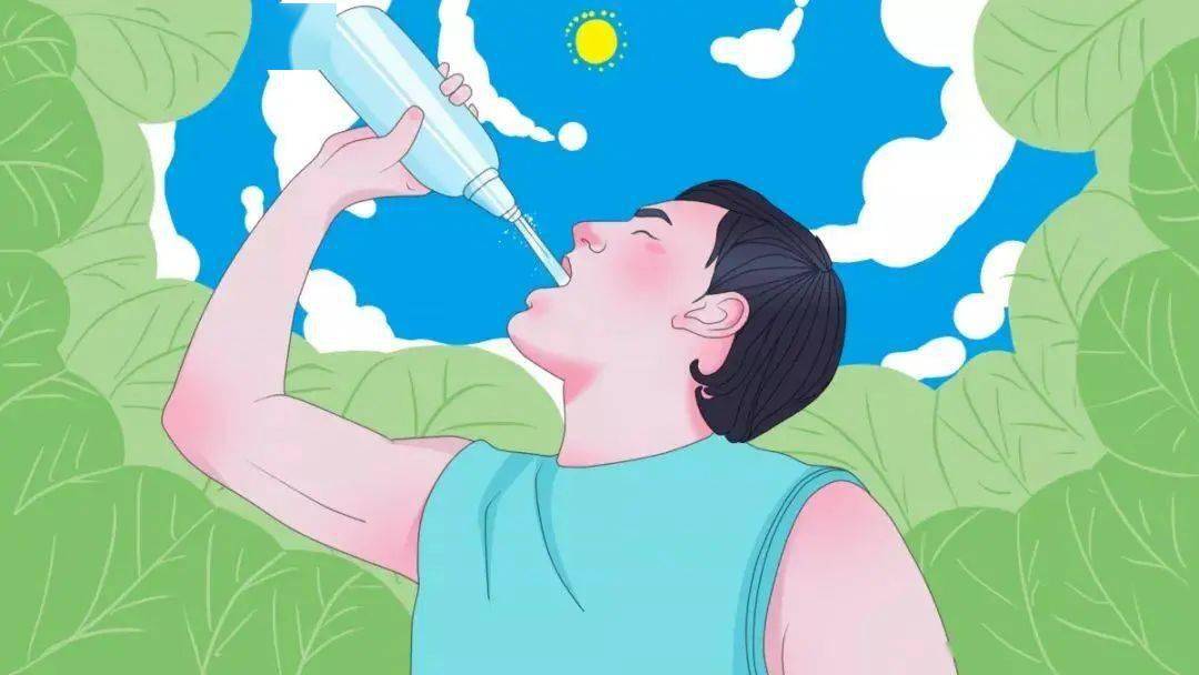 喝水不要太大口!