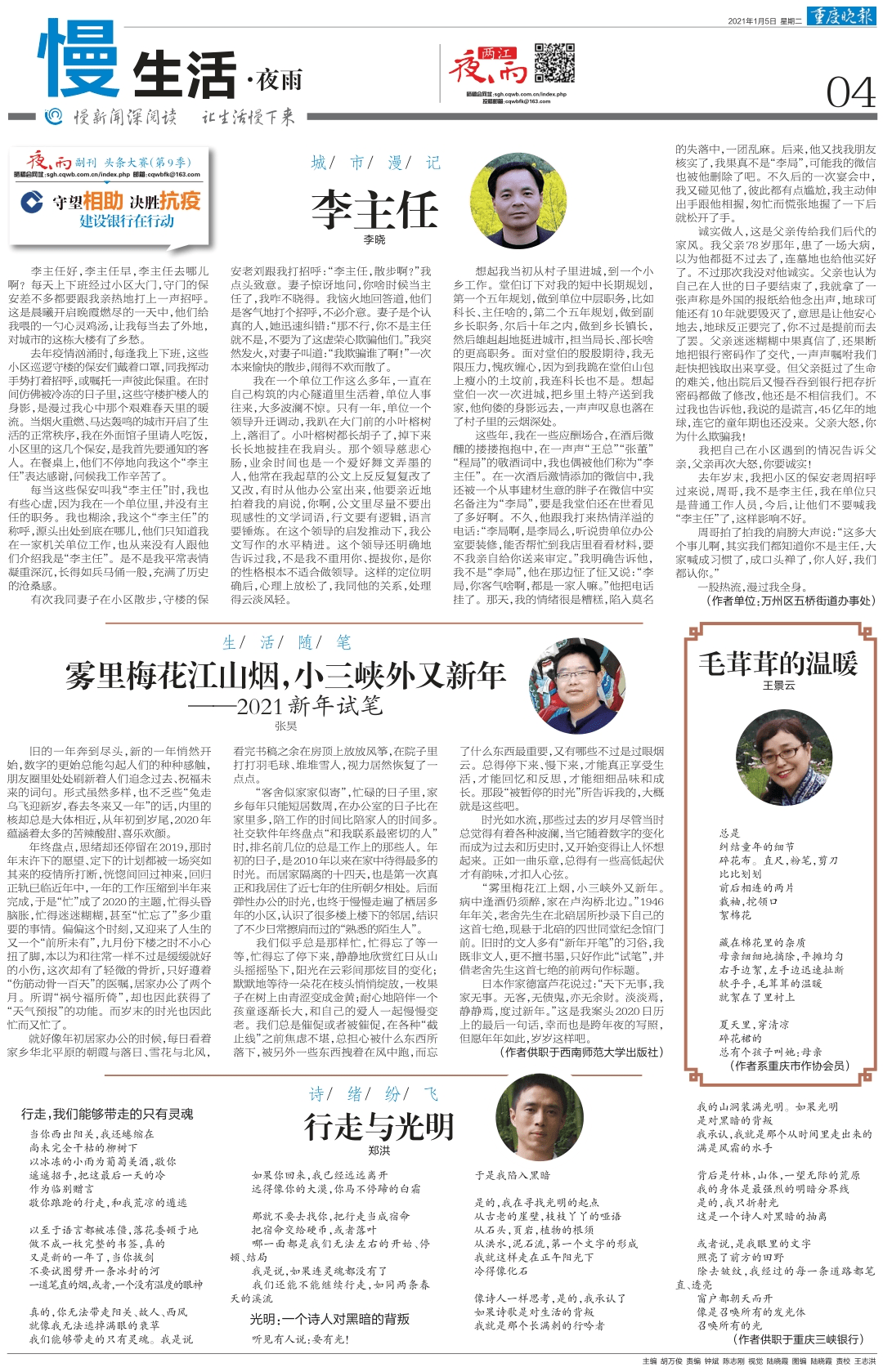 上游夜雨丨王景云:毛茸茸的温暖