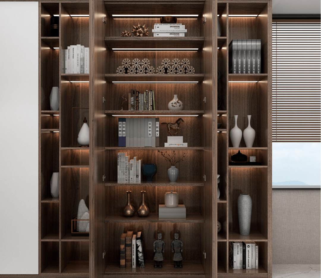 古典博古架元素与现代家居设计相互融合,塑造经典雅致新风尚!