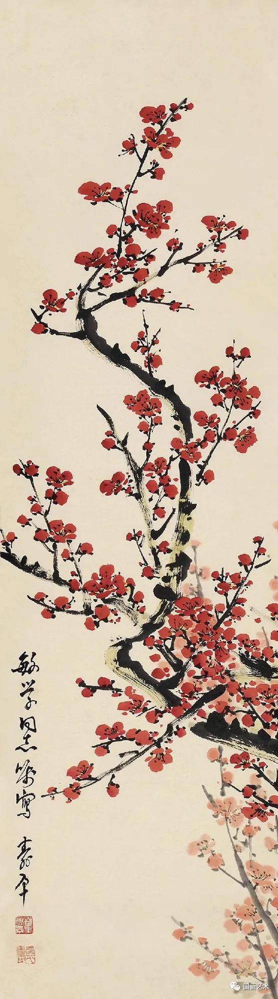 东风第一枝,清极不知寒:董寿平梅花拍品欣赏_红梅