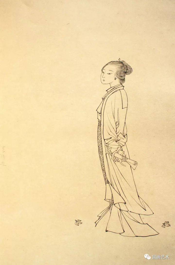 现当代名家:蔡岚工笔人物线稿欣赏!_全集