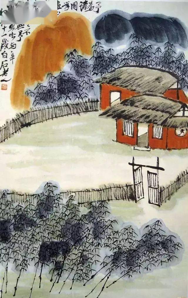 那时,齐白石才28岁_山水画