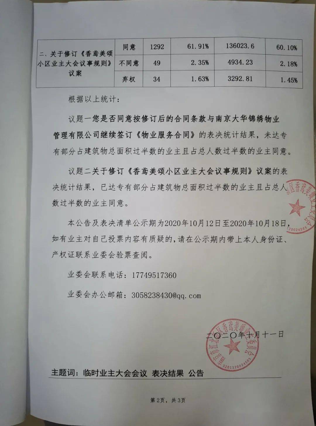 歷時3個月江北這個小區成功引入金地物業2087戶業主笑了