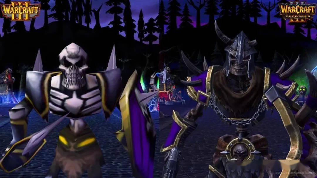 魔兽争霸3新旧角色对比不死族