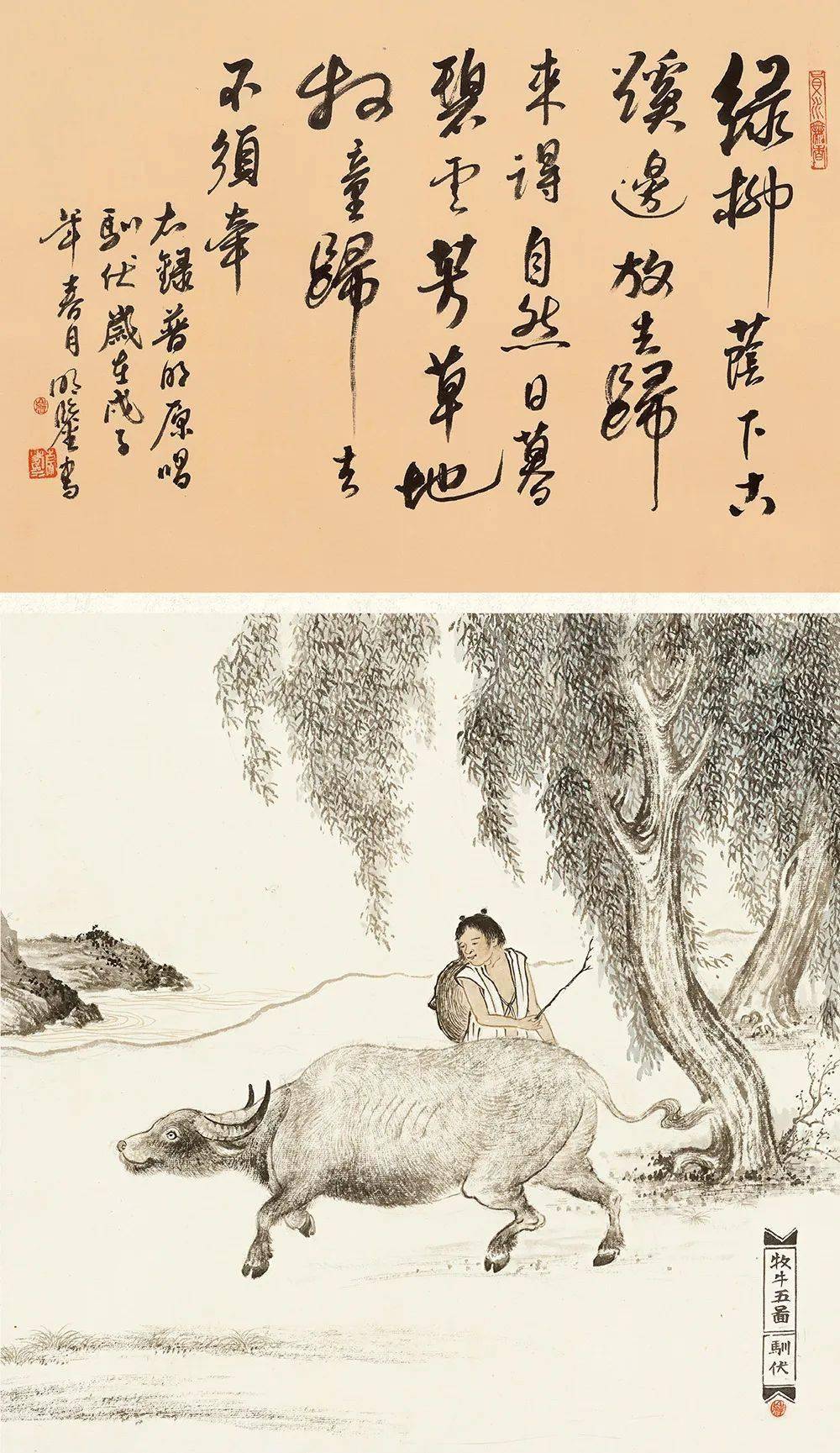 禅海光影牧牛与禅修