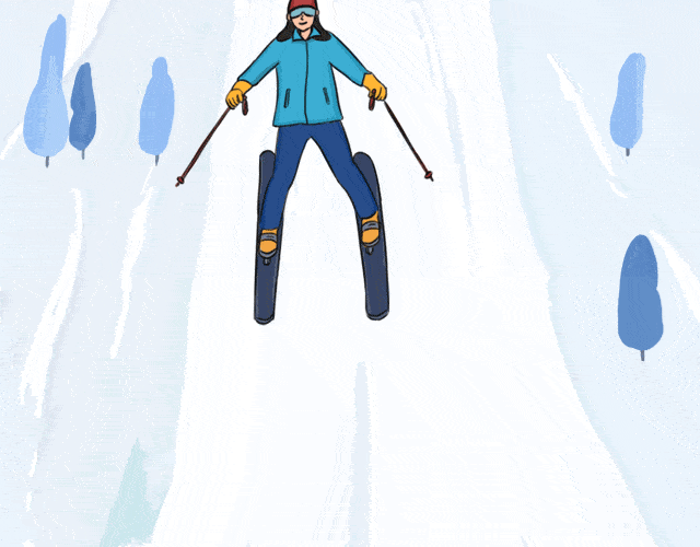 滑雪赛道卡通图片图片