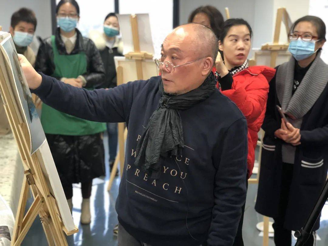 线上公教丨邢健健教授现场油画教学视频美术馆开放日
