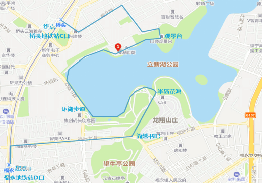 1月17日徒步深圳小西湖立新湖公园漫步湖滨栈道饱览全湖景