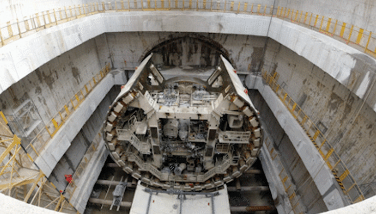 行业微闻 | 上海机场联络线盾构机"骐跃"号在梅富路工作井开始安装