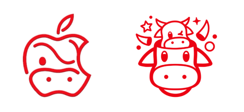 苹果发布牛年限定logo,网友:你怕不是对牛有什么误解?