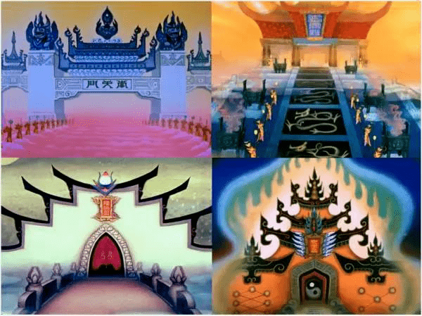 天庭主要场景玉宇澄清1964年,中国第一部彩色动画长片《大闹天宫》
